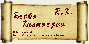 Ratko Kušnorjev vizit kartica